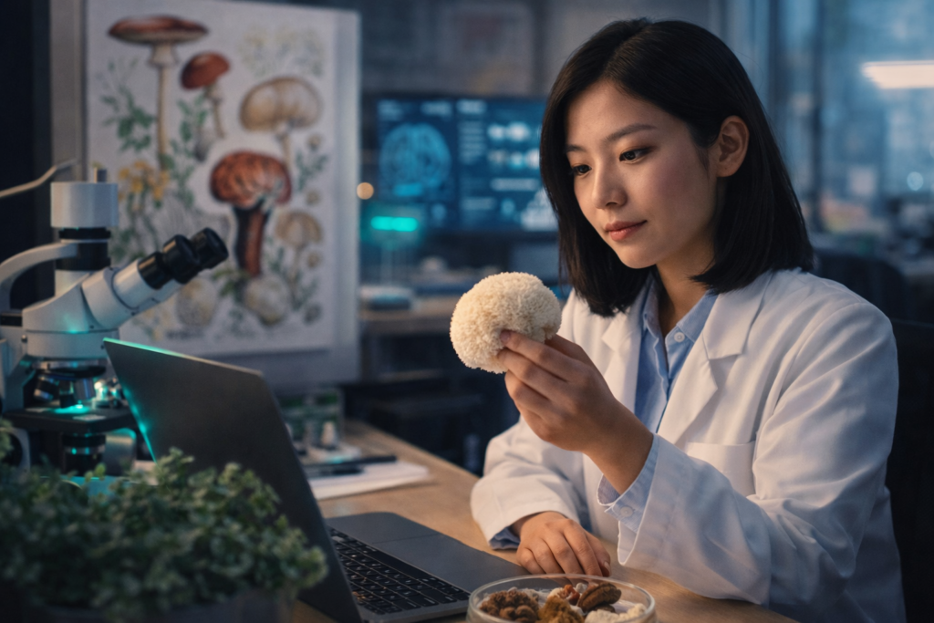 Founder presenting a participant-focused health project